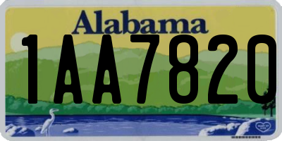 AL license plate 1AA7820