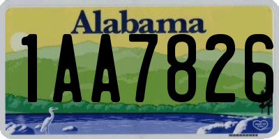 AL license plate 1AA7826