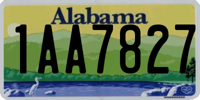AL license plate 1AA7827