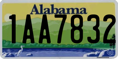 AL license plate 1AA7832