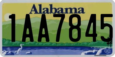 AL license plate 1AA7845