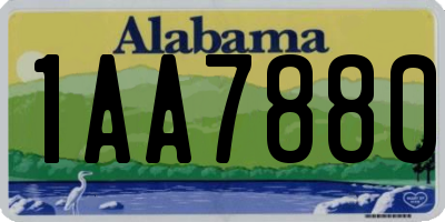 AL license plate 1AA7880