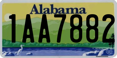 AL license plate 1AA7882
