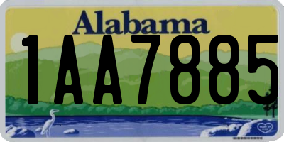 AL license plate 1AA7885