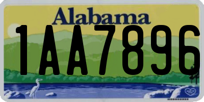 AL license plate 1AA7896