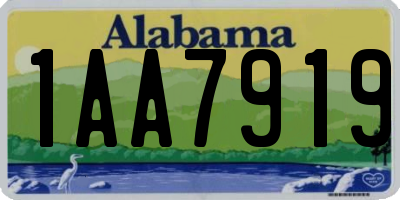 AL license plate 1AA7919