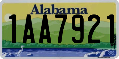 AL license plate 1AA7921