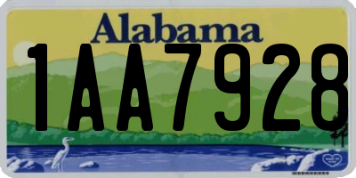 AL license plate 1AA7928