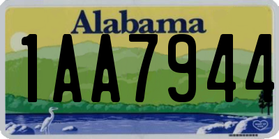 AL license plate 1AA7944