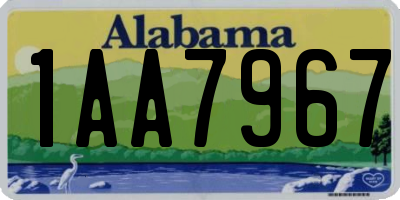 AL license plate 1AA7967