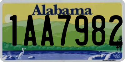 AL license plate 1AA7982