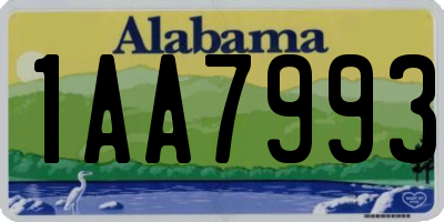 AL license plate 1AA7993
