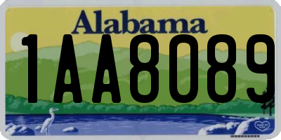 AL license plate 1AA8089