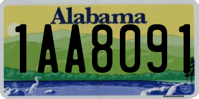 AL license plate 1AA8091