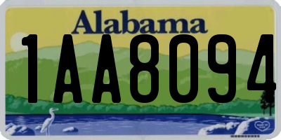 AL license plate 1AA8094