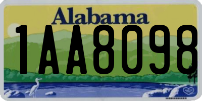 AL license plate 1AA8098