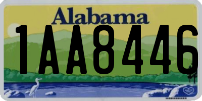 AL license plate 1AA8446