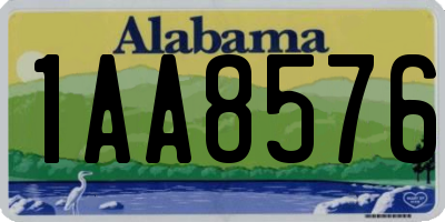 AL license plate 1AA8576