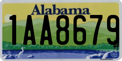 AL license plate 1AA8679