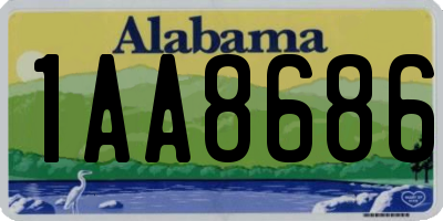 AL license plate 1AA8686