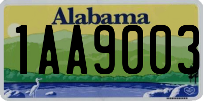 AL license plate 1AA9003