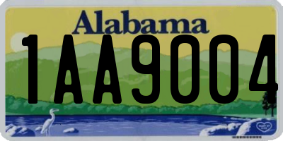 AL license plate 1AA9004