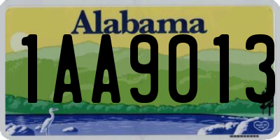 AL license plate 1AA9013