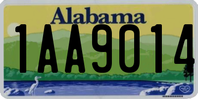 AL license plate 1AA9014