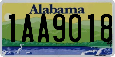 AL license plate 1AA9018