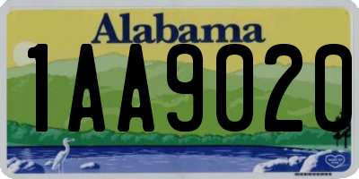 AL license plate 1AA9020