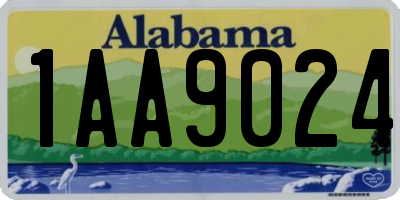 AL license plate 1AA9024