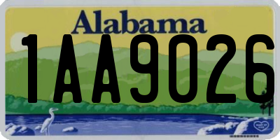 AL license plate 1AA9026