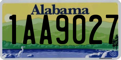 AL license plate 1AA9027