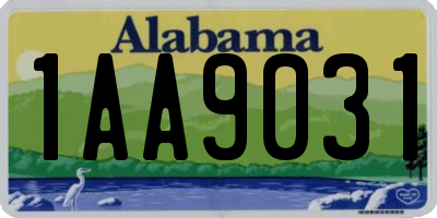 AL license plate 1AA9031