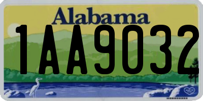 AL license plate 1AA9032