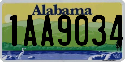 AL license plate 1AA9034