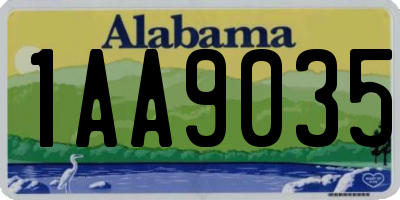 AL license plate 1AA9035