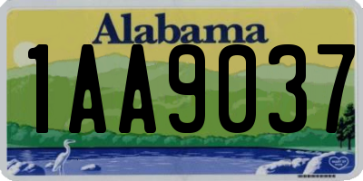 AL license plate 1AA9037