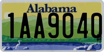 AL license plate 1AA9040