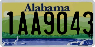 AL license plate 1AA9043