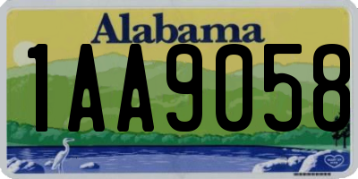 AL license plate 1AA9058