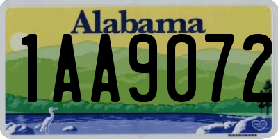 AL license plate 1AA9072