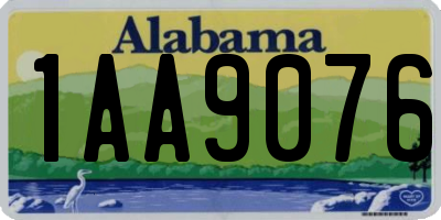 AL license plate 1AA9076