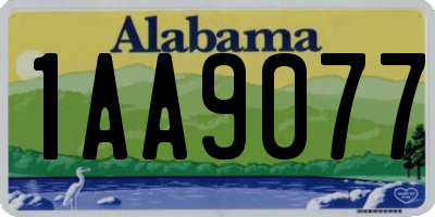 AL license plate 1AA9077