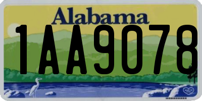 AL license plate 1AA9078