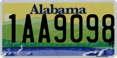 AL license plate 1AA9098