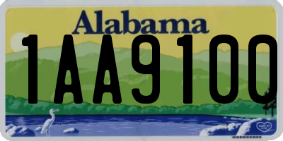 AL license plate 1AA9100