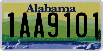 AL license plate 1AA9101