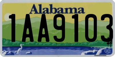 AL license plate 1AA9103