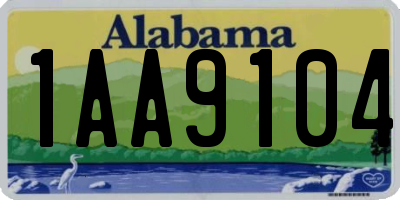 AL license plate 1AA9104